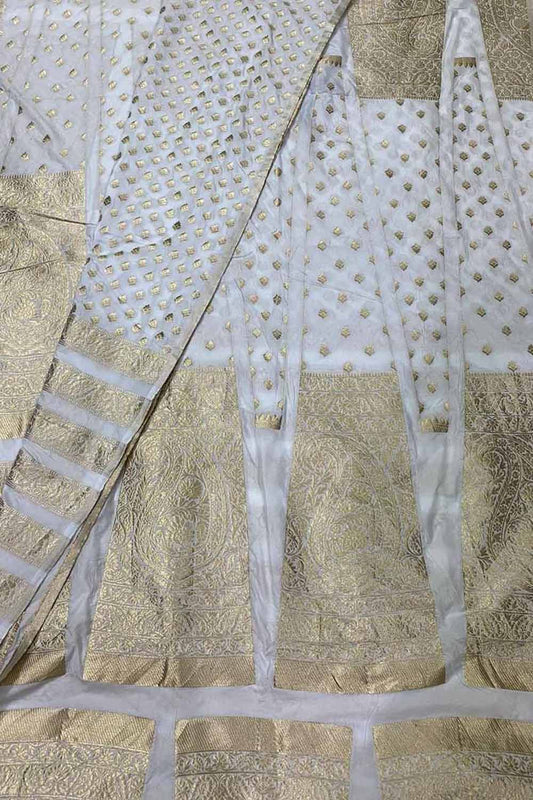 Exquisite Dyeable Banarasi Silk Lehenga Set - Luxurion World