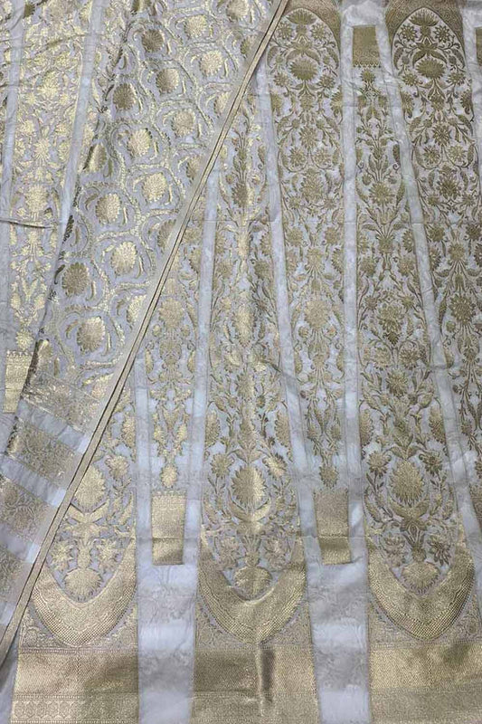 Exquisite Dyeable Banarasi Silk Lehenga Set - Luxurion World