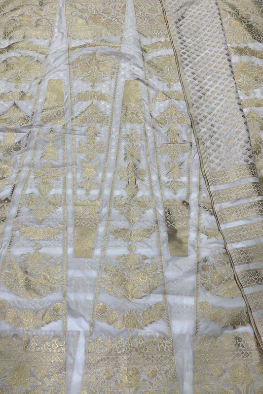 Stunning Dyeable Banarasi Silk Lehenga Set - Luxurion World