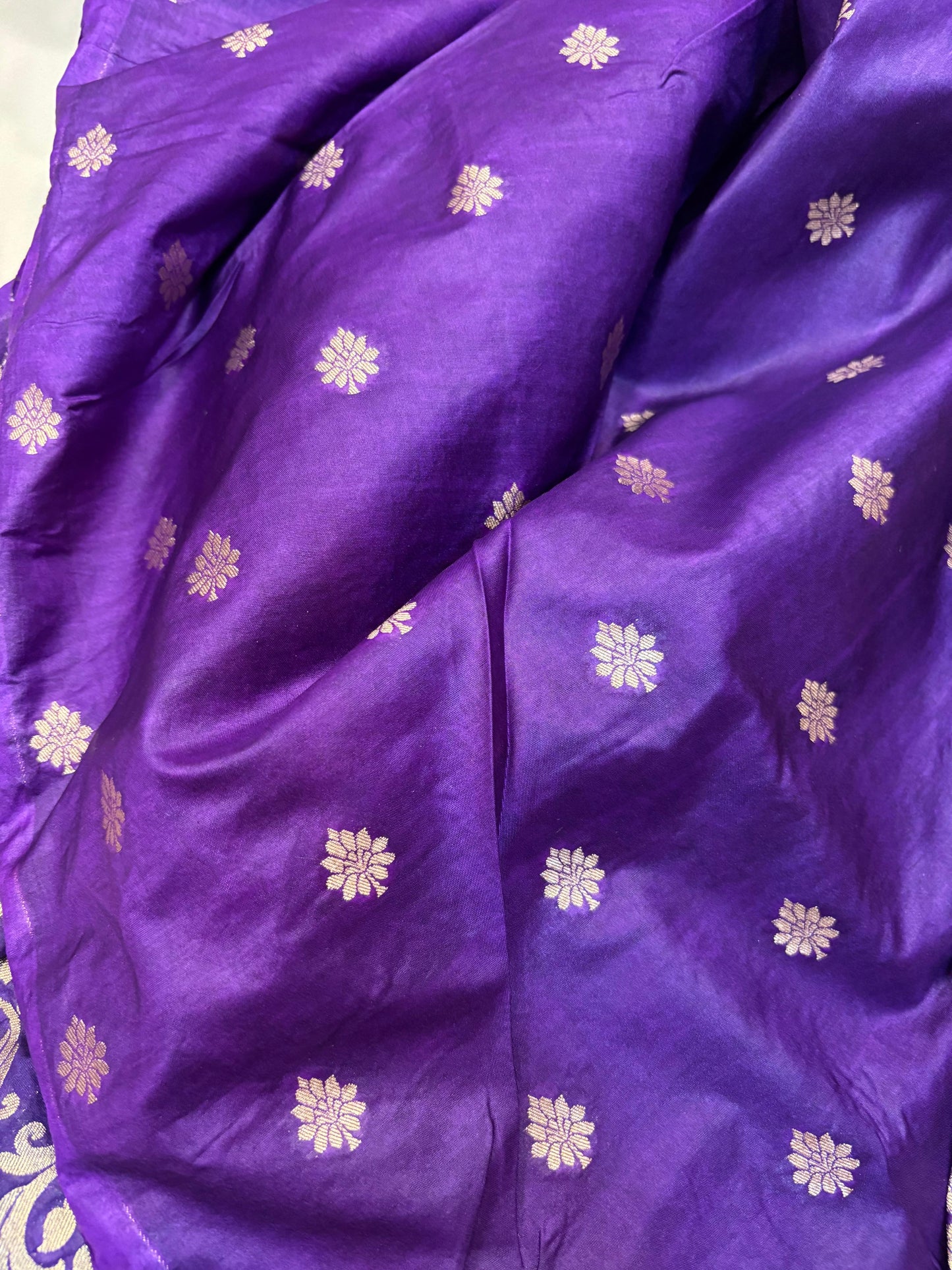 Exquisite Purple Banarasi Silk Unstitched Lehenga Set - Luxurion World