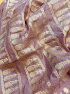 Pretty in Pink: Banarasi Silk Unstitched Lehenga Set - Luxurion World