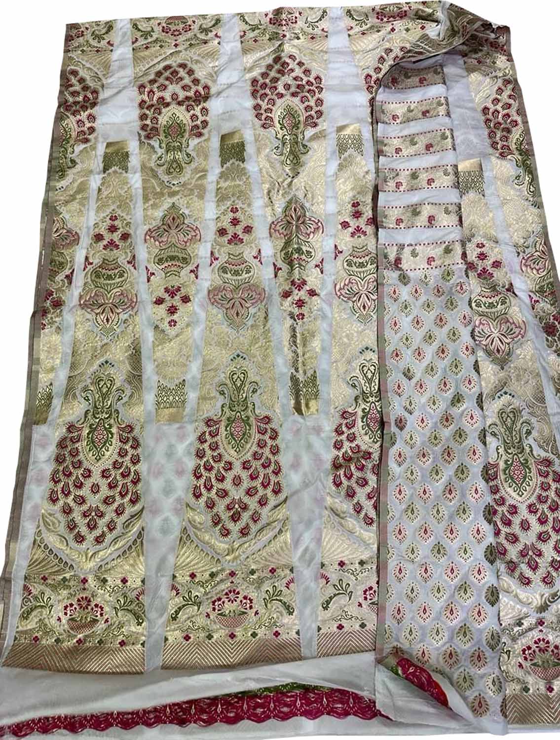 Stunning Dyeable Banarasi Silk Meenakari Lehenga Set - Luxurion World