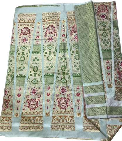 Stunning Dyeable Banarasi Silk Meenakari Lehenga Set - Luxurion World