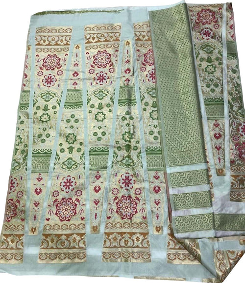 Stunning Dyeable Banarasi Silk Meenakari Lehenga Set - Luxurion World