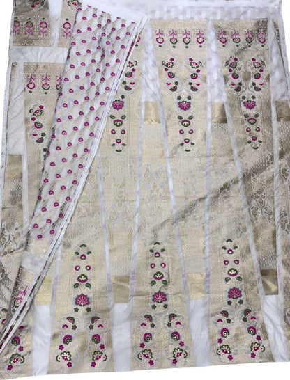 Stunning Dyeable Banarasi Silk Meenakari Lehenga Set - Luxurion World