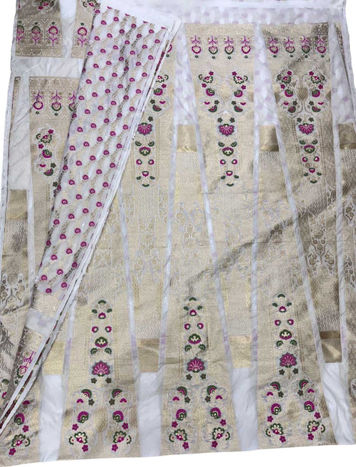 Stunning Dyeable Banarasi Silk Meenakari Lehenga Set - Luxurion World
