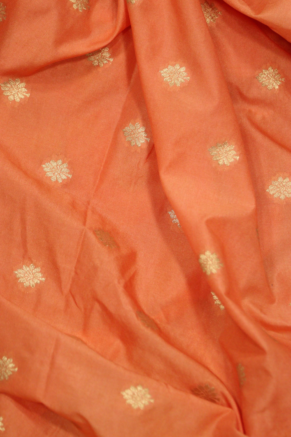Pastel Orange Banarasi Silk Unstitched Lehenga Set - Luxurion World
