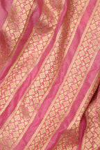 Light Pink Banarasi Silk Unstitched Lehenga Set - Luxurion World