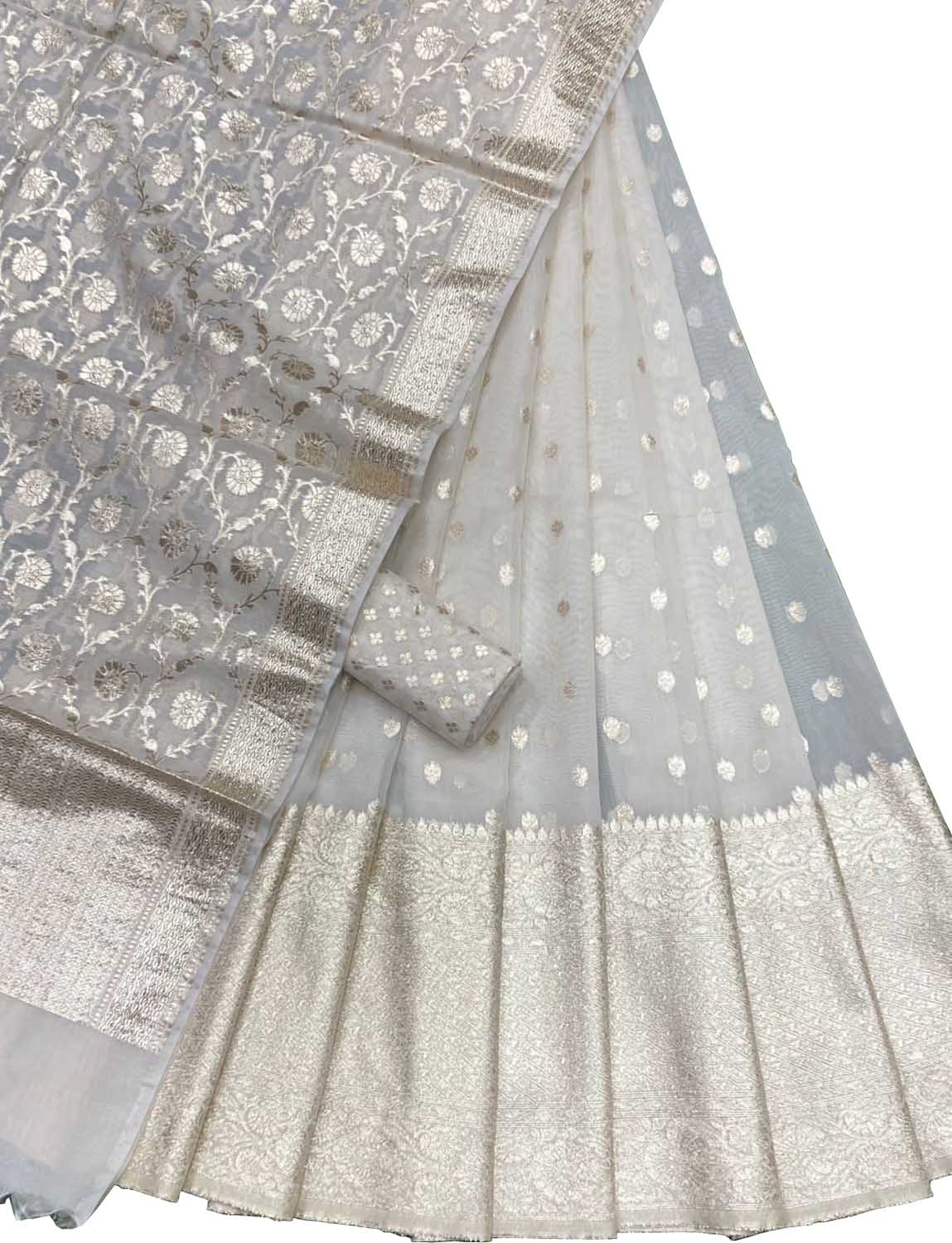 Customizable Dyeable Banarasi Chanderi Silk Lehenga Set - Luxurion World
