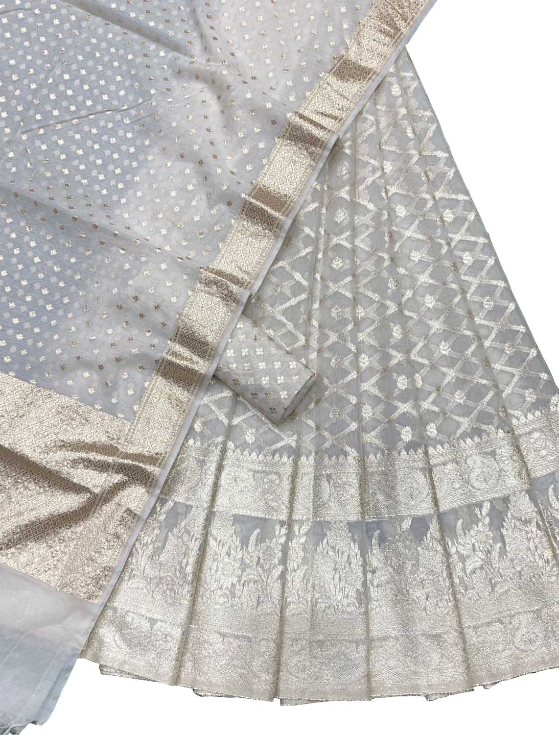 Stunning Dyeable Banarasi Chanderi Silk Lehenga Set - Luxurion World