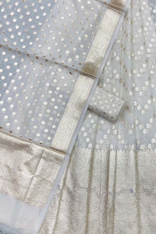 Customizable Dyeable Banarasi Chanderi Silk Lehenga Set - Luxurion World