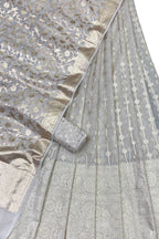 Dyeable Banarasi Chanderi Silk Unstitched Lehenga Set - Luxurion World