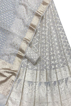 Dyeable Banarasi Chanderi Silk Unstitched Lehenga Set - Luxurion World
