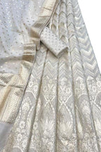 Dyeable Banarasi Chanderi Silk Unstitched Lehenga Set - Luxurion World