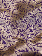 Exquisite Purple Banarasi Katan Silk Lehenga Set - Unstitched - Luxurion World