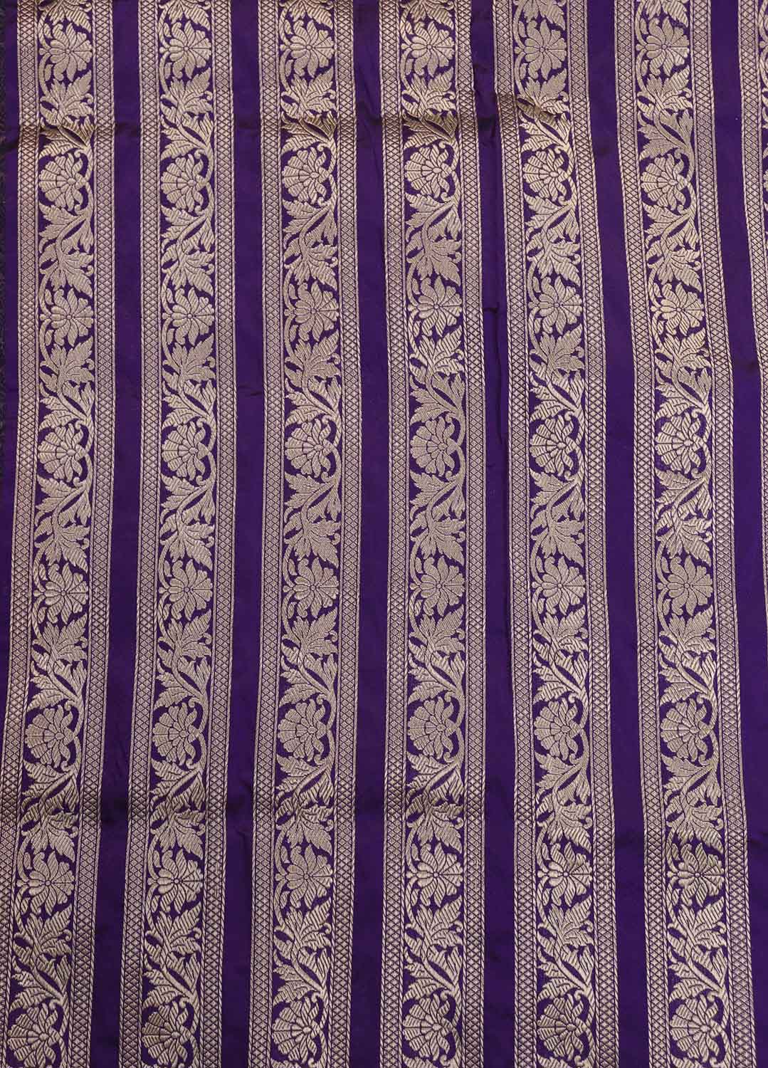 Exquisite Purple Banarasi Katan Silk Lehenga Set - Unstitched - Luxurion World