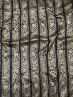 Exquisite Black Banarasi Katan Silk Lehenga Set - Unstitched - Luxurion World