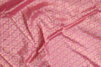 Pink Banarasi Pure Katan Silk Unstitched Lehenga Set - Luxurion World