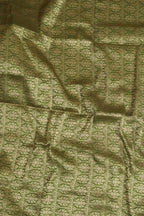 Green Banarasi Pure Katan Silk Unstitched Lehenga Set - Luxurion World