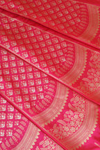 Pink Banarasi Pure Katan Silk Unstitched Lehenga Set - Luxurion World
