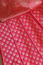 Pink Banarasi Pure Katan Silk Unstitched Lehenga Set - Luxurion World