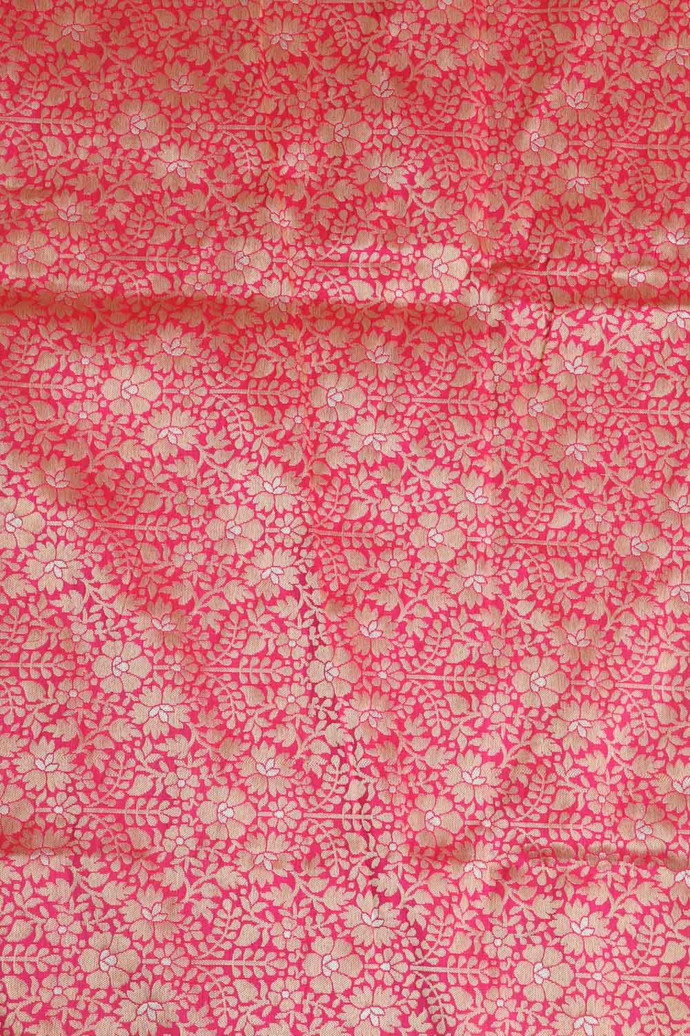 Pink Banarasi Pure Katan Silk Unstitched Lehenga Set - Luxurion World