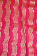 Pink Banarasi Pure Katan Silk Unstitched Lehenga Set - Luxurion World