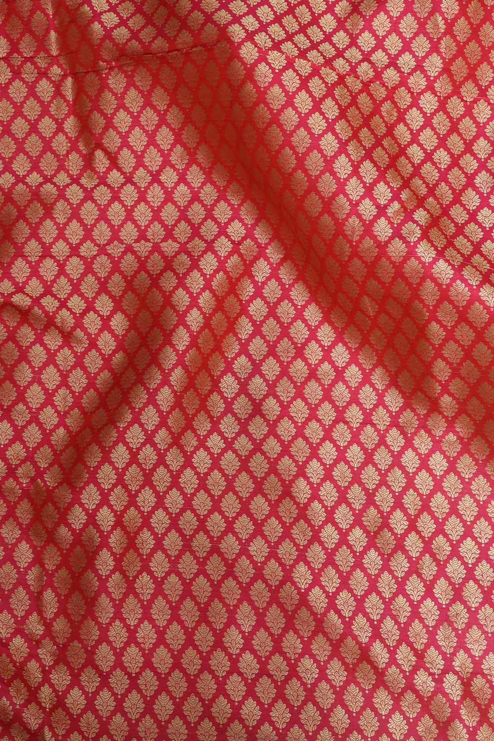 Pink Banarasi Pure Katan Silk Unstitched Lehenga Set - Luxurion World