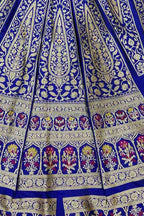Exquisite Blue Banarasi Silk Lehenga Set - Luxurion World