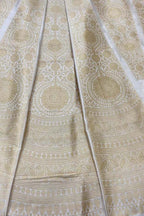 Elegant Off White Banarasi Silk Lehenga Set - Luxurion World