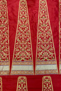 Exquisite Red Banarasi Silk Lehenga Set - Luxurion World