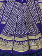 Elegant Blue Banarasi Silk Lehenga Set - Luxurion World