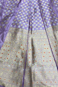 Elegant Purple Banarasi Silk Lehenga Set - Luxurion World
