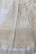 Elegant Off White Banarasi Silk Lehenga Set - Luxurion World