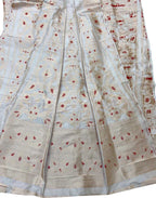 Elegant Off White Banarasi Silk Lehenga Set - Luxurion World
