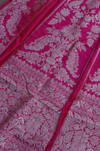 Exquisite Pink Banarasi Pure Katan Silk Unstitched Lehenga Set - Luxurion World