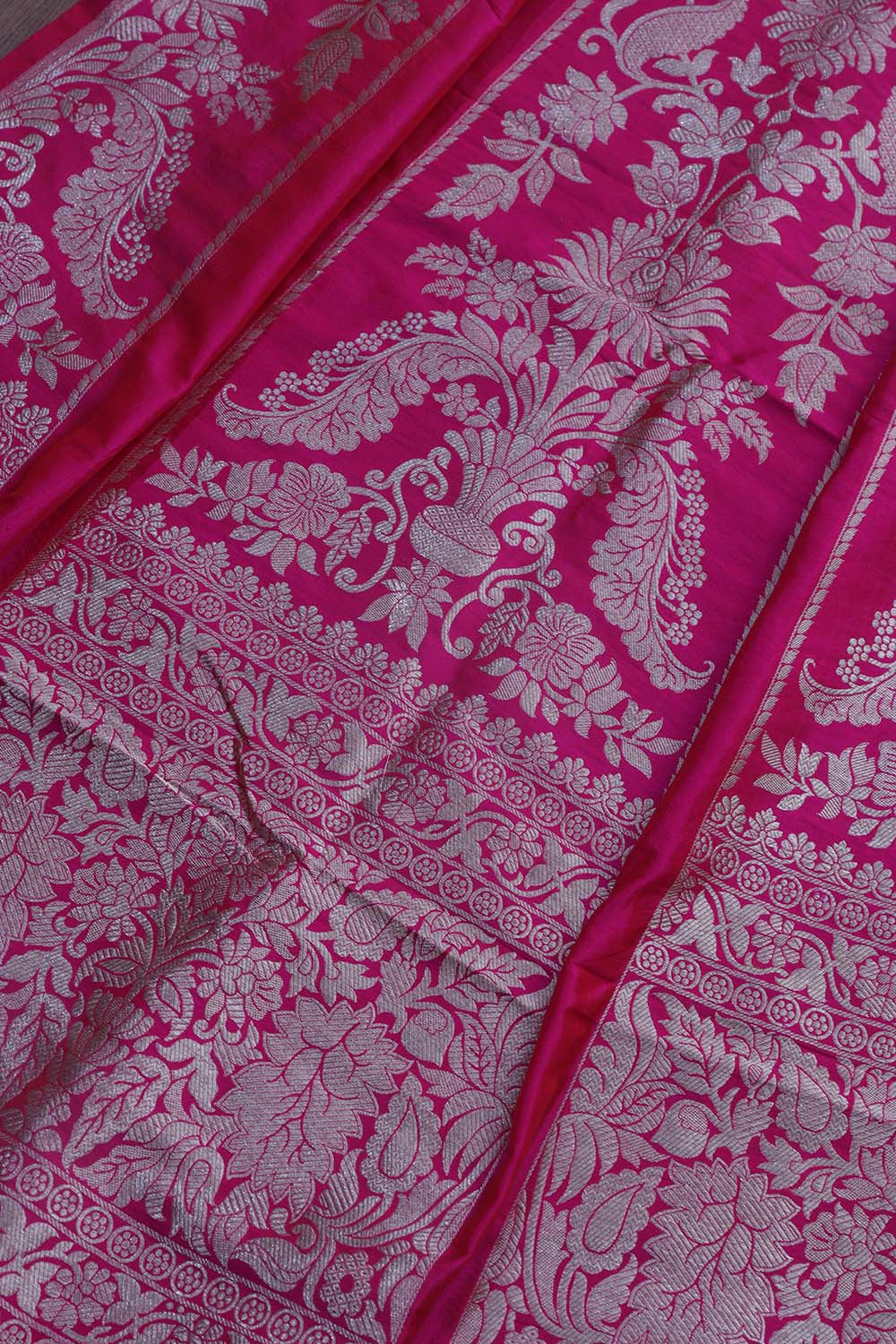 Exquisite Pink Banarasi Pure Katan Silk Unstitched Lehenga Set - Luxurion World