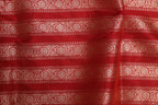 Exquisite Red Banarasi Pure Katan Silk Unstitched Lehenga - Luxurion World