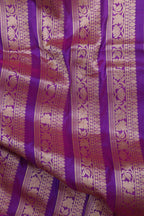 Elegant Purple Banarasi Pure Katan Silk Unstitched Lehenga - Luxurion World