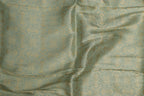 Green Banarasi Pure Katan Silk Unstitched Lehenga - Luxurion World