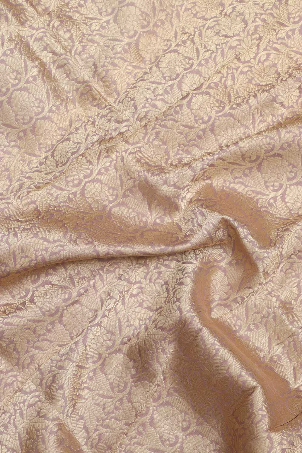 Elegant Purple Banarasi Pure Katan Silk Unstitched Lehenga - Luxurion World