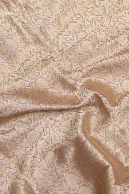 Elegant Purple Banarasi Pure Katan Silk Unstitched Lehenga - Luxurion World