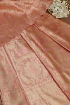 Elegant Pastel Banarasi Pure Katan Silk Unstitched Lehenga - Luxurion World
