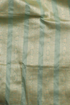Green Banarasi Pure Katan Silk Unstitched Lehenga - Luxurion World