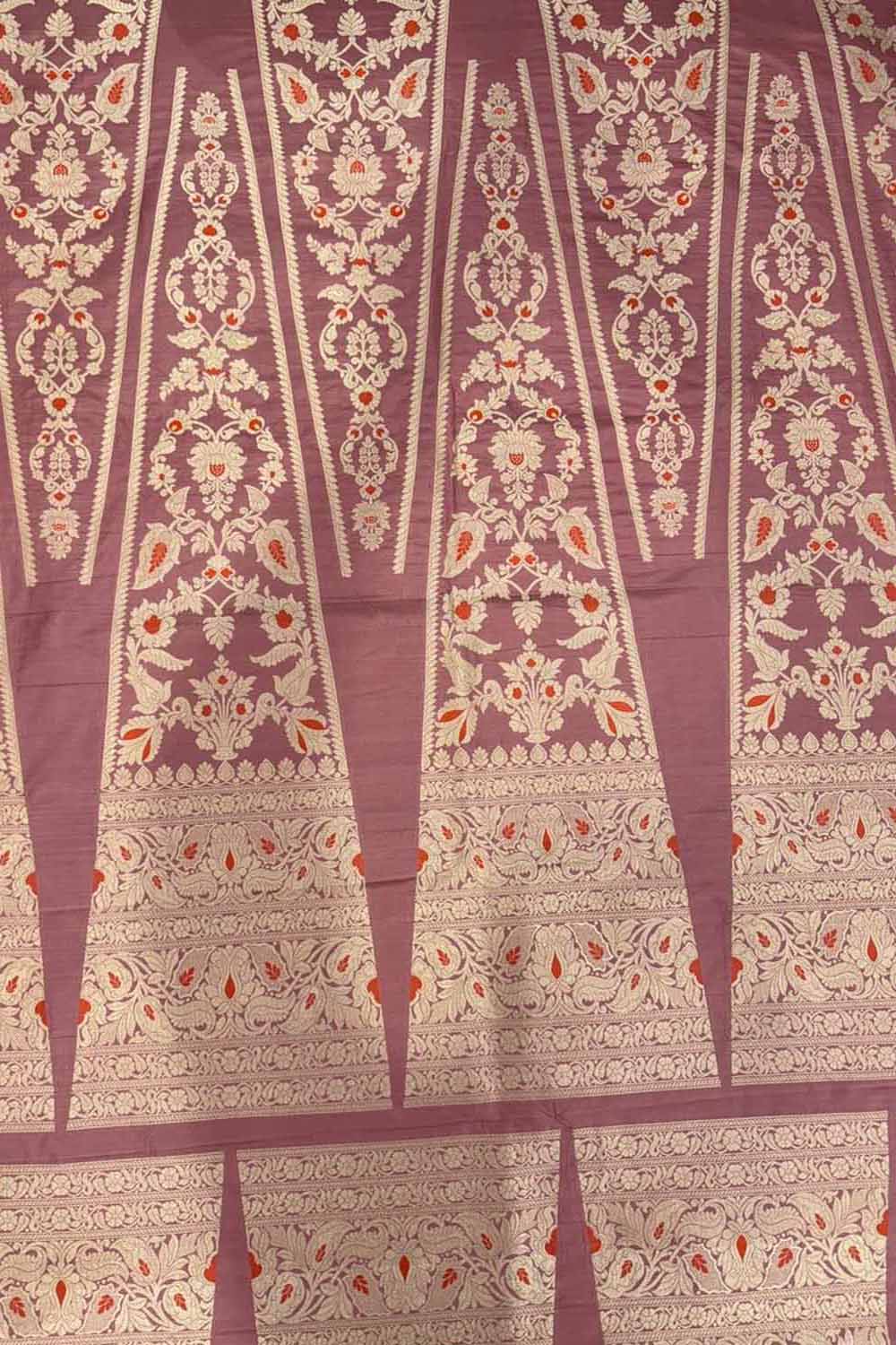 Beautiful Pink Banarasi Handloom Pure Katan Silk Meenakari Lehenga Set - Luxurion World