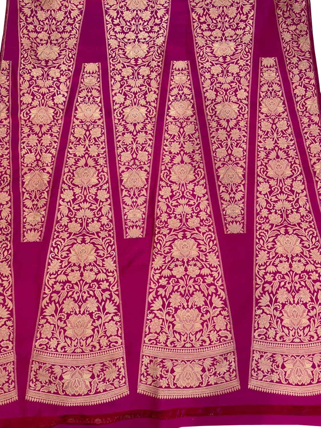 Beautiful Pink Banarasi Handloom Pure Katan Silk Lehenga Set - Luxurion World