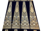 Black Banarasi Pure Katan Silk Unstitched Lehenga Set — Handloom Weave, Bridal