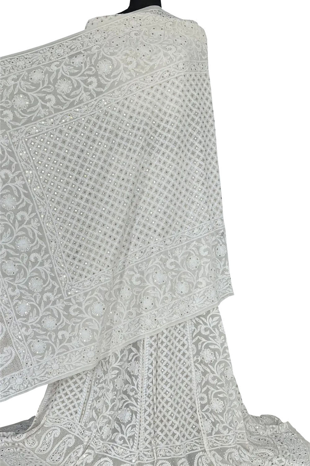 Dazzling Dyeable Chikankari Lehenga Set with Mukaishwork - Luxurion World