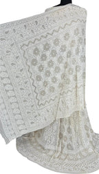 Dazzling Mukaishwork Lehenga Set with Hand Embroidery & Dyeable Georgette Fabric - Luxurion World