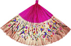 Pink Pure Silk Paithani Handloom Lehenga Fabric - Luxurion World
